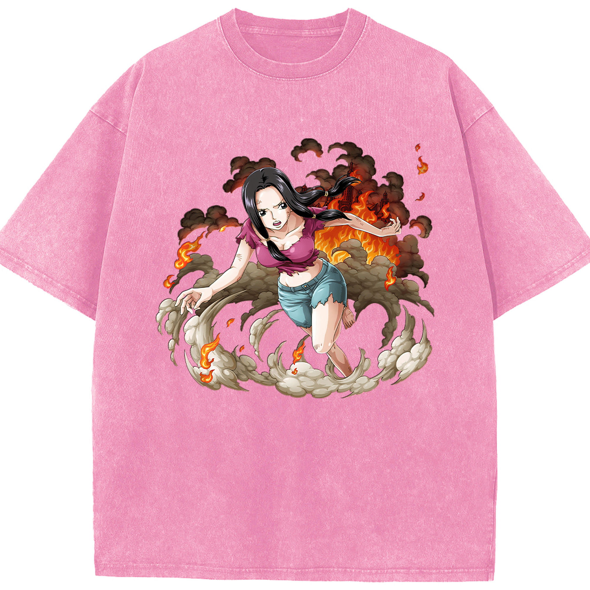 ワンピース ニコ・ロビン ONE PIECE Nico Robin 綿100% ヴィンテージ風 半袖Tシャツ（フロントプリント）